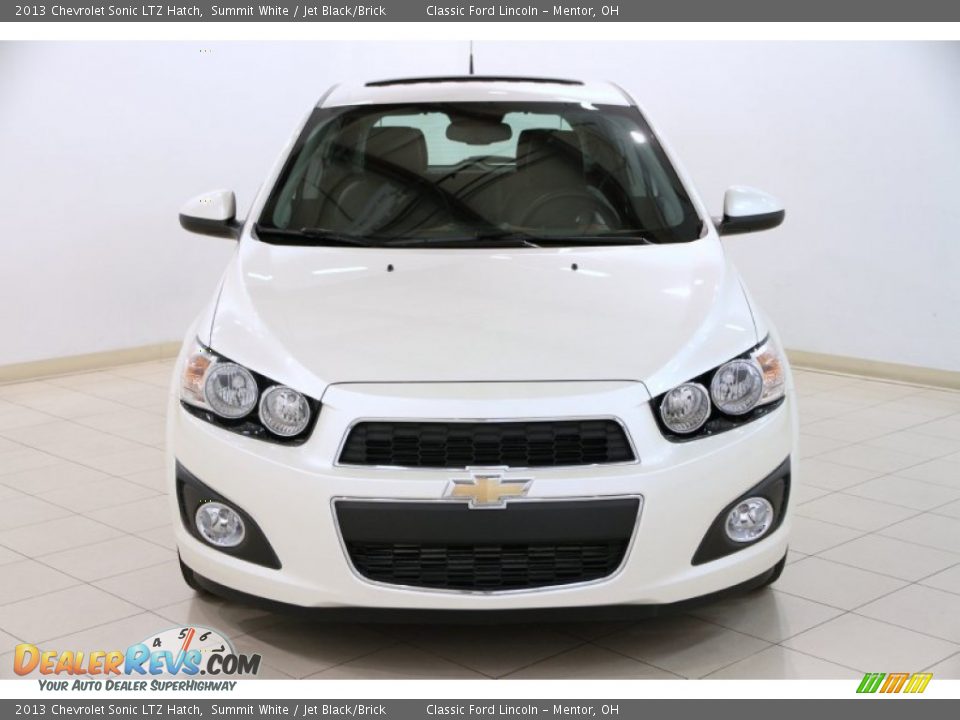 2013 Chevrolet Sonic LTZ Hatch Summit White / Jet Black/Brick Photo #2