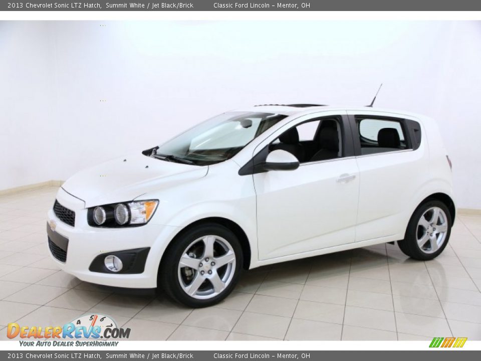 2013 Chevrolet Sonic LTZ Hatch Summit White / Jet Black/Brick Photo #3