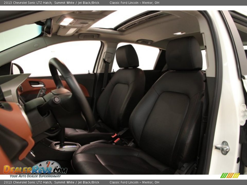 2013 Chevrolet Sonic LTZ Hatch Summit White / Jet Black/Brick Photo #5