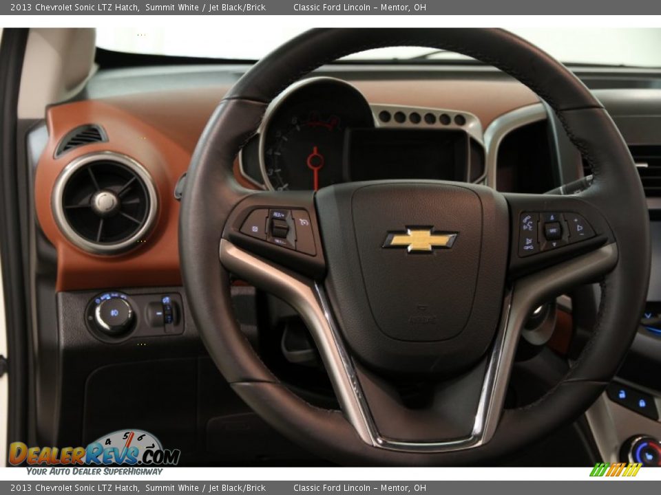 2013 Chevrolet Sonic LTZ Hatch Summit White / Jet Black/Brick Photo #6