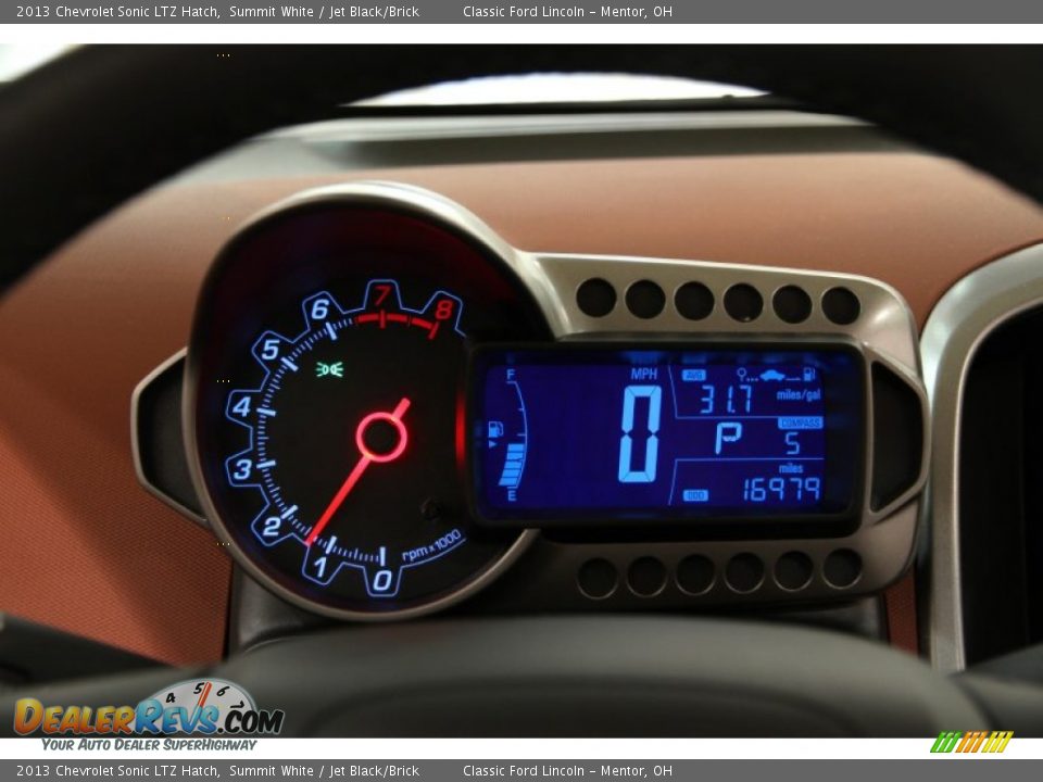 2013 Chevrolet Sonic LTZ Hatch Summit White / Jet Black/Brick Photo #7