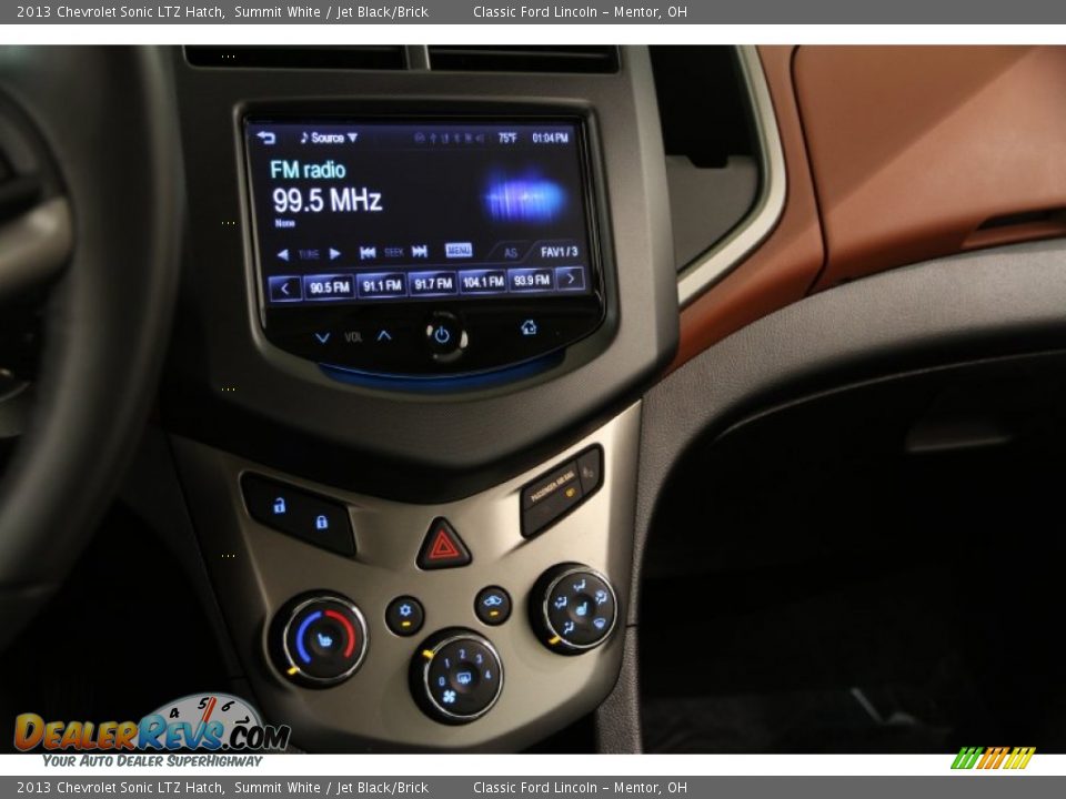 2013 Chevrolet Sonic LTZ Hatch Summit White / Jet Black/Brick Photo #9