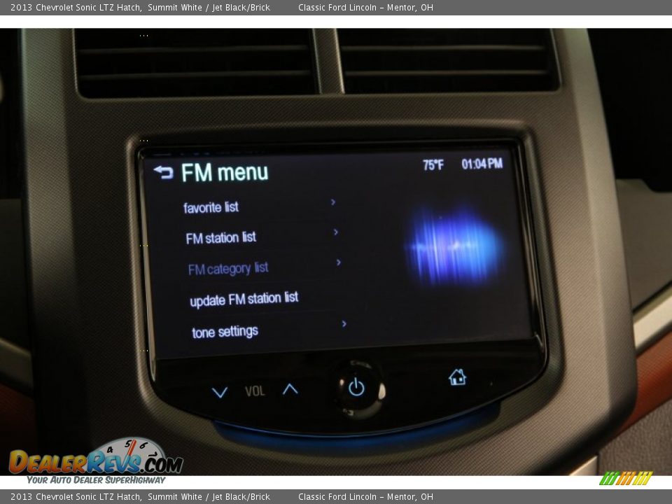 2013 Chevrolet Sonic LTZ Hatch Summit White / Jet Black/Brick Photo #11