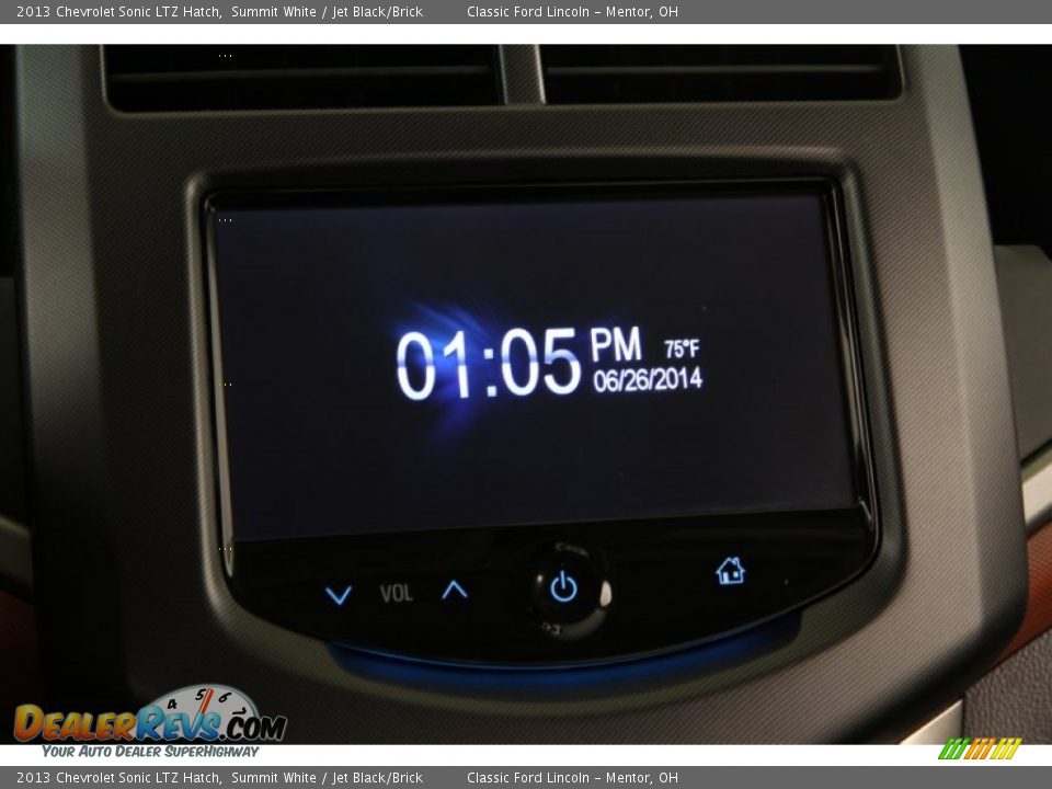 2013 Chevrolet Sonic LTZ Hatch Summit White / Jet Black/Brick Photo #12