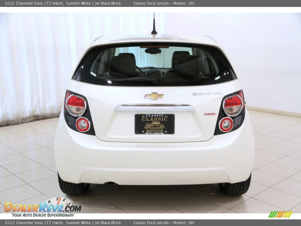2013 Chevrolet Sonic LTZ Hatch Summit White / Jet Black/Brick Photo #22