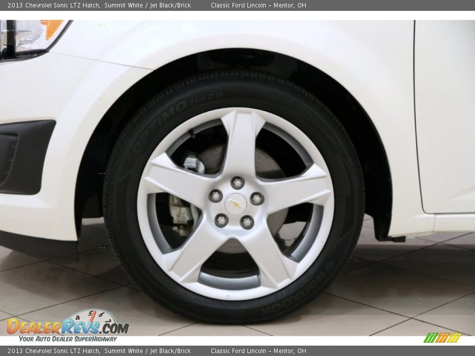 2013 Chevrolet Sonic LTZ Hatch Summit White / Jet Black/Brick Photo #24