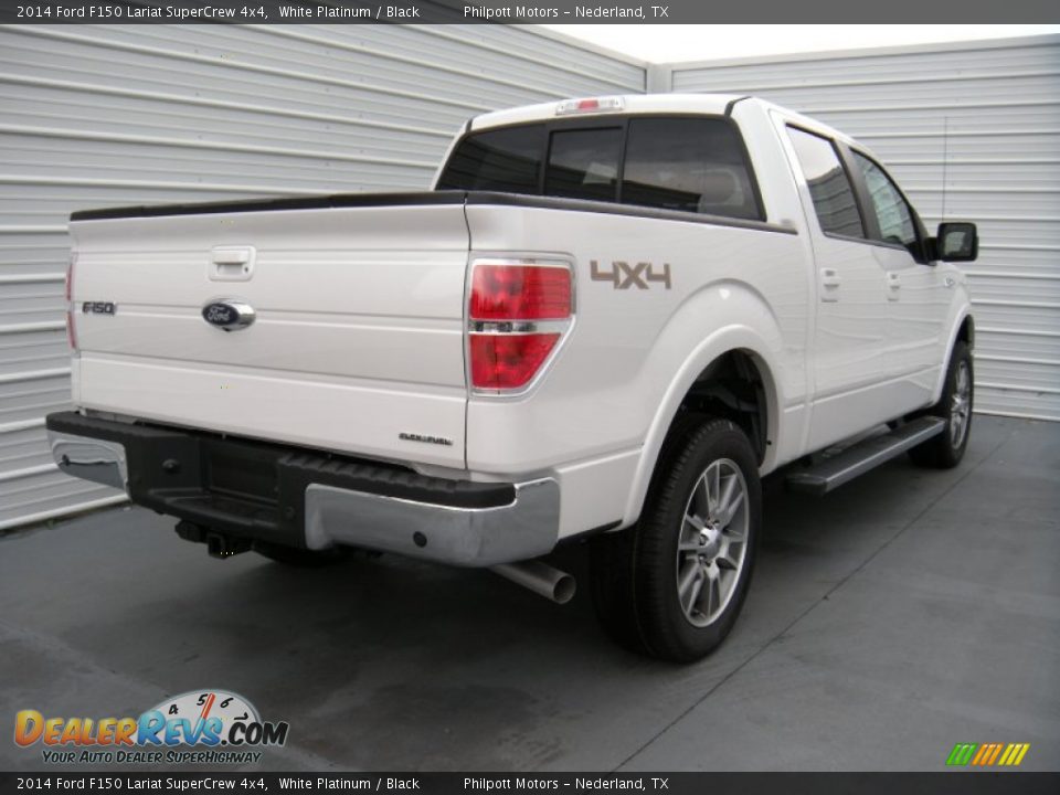 2014 Ford F150 Lariat SuperCrew 4x4 White Platinum / Black Photo #4