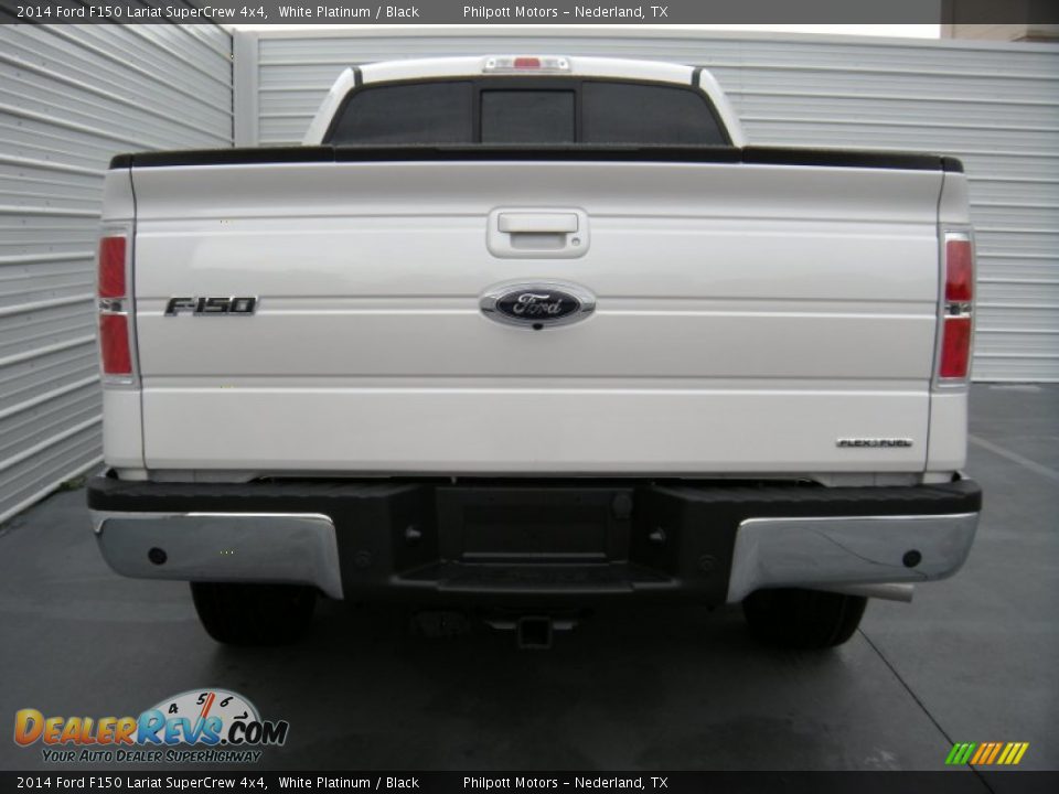 2014 Ford F150 Lariat SuperCrew 4x4 White Platinum / Black Photo #5