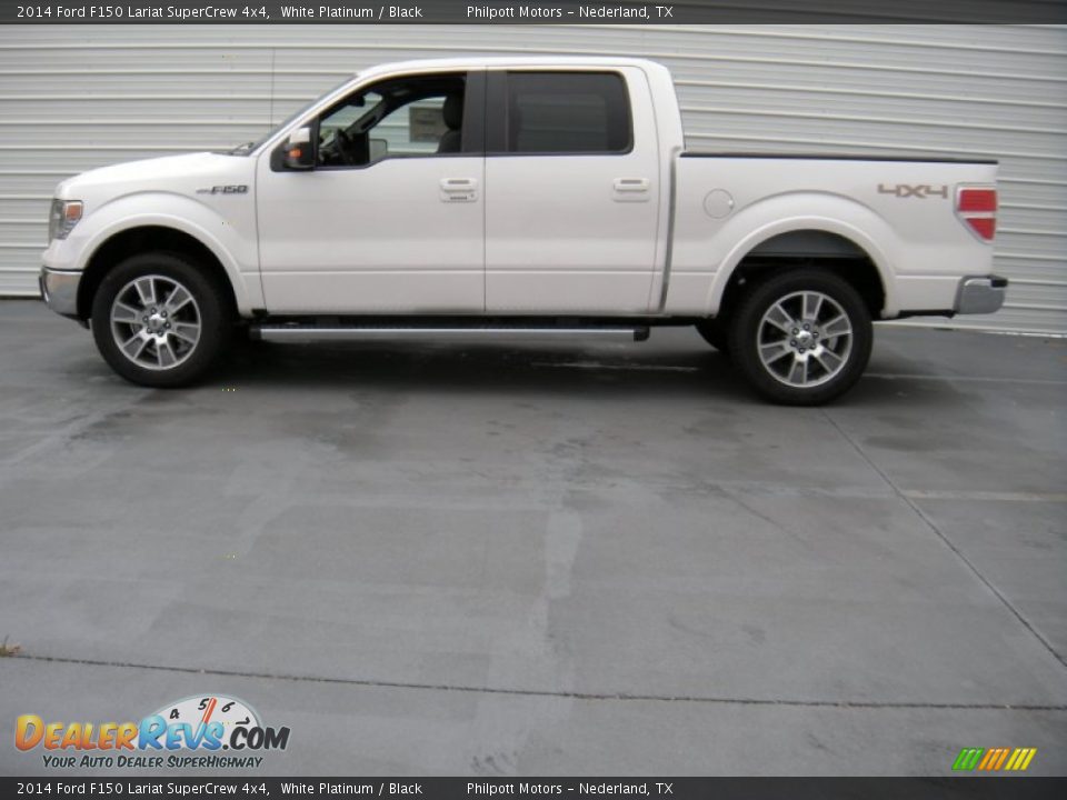 2014 Ford F150 Lariat SuperCrew 4x4 White Platinum / Black Photo #6