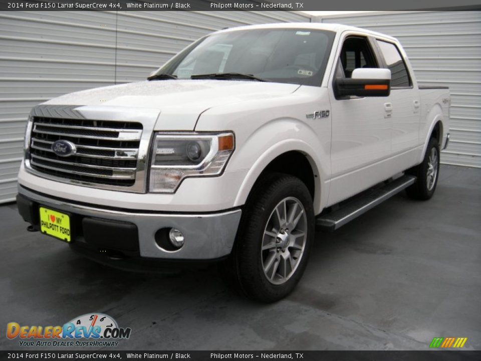 2014 Ford F150 Lariat SuperCrew 4x4 White Platinum / Black Photo #7