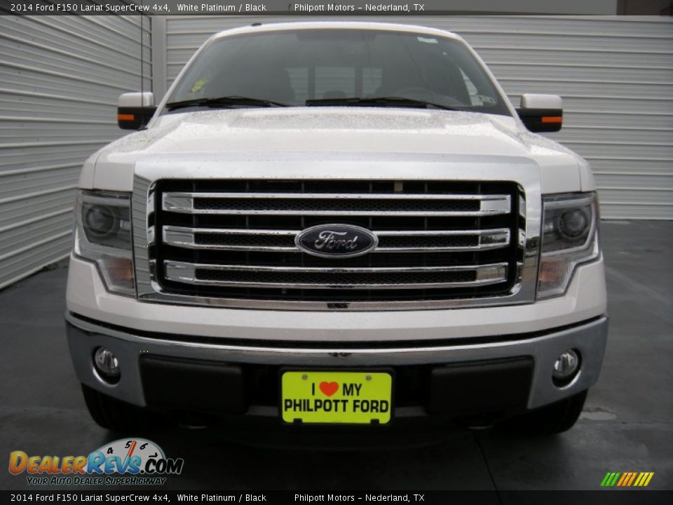2014 Ford F150 Lariat SuperCrew 4x4 White Platinum / Black Photo #8