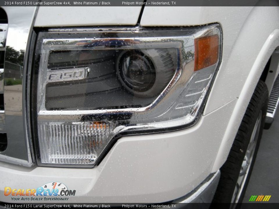 2014 Ford F150 Lariat SuperCrew 4x4 White Platinum / Black Photo #9