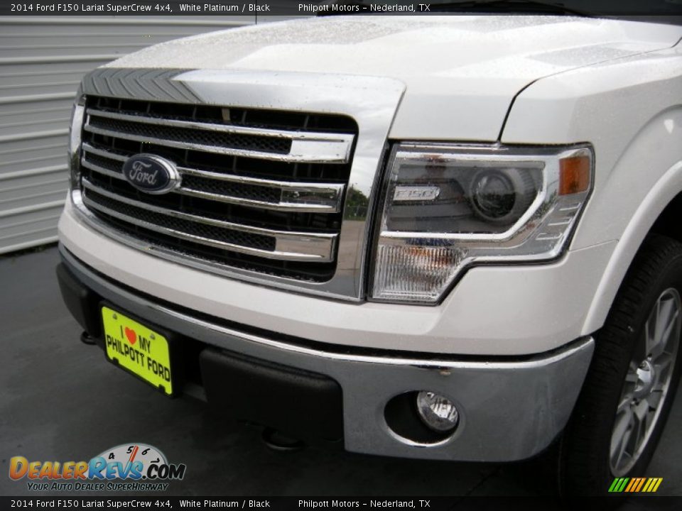 2014 Ford F150 Lariat SuperCrew 4x4 White Platinum / Black Photo #10