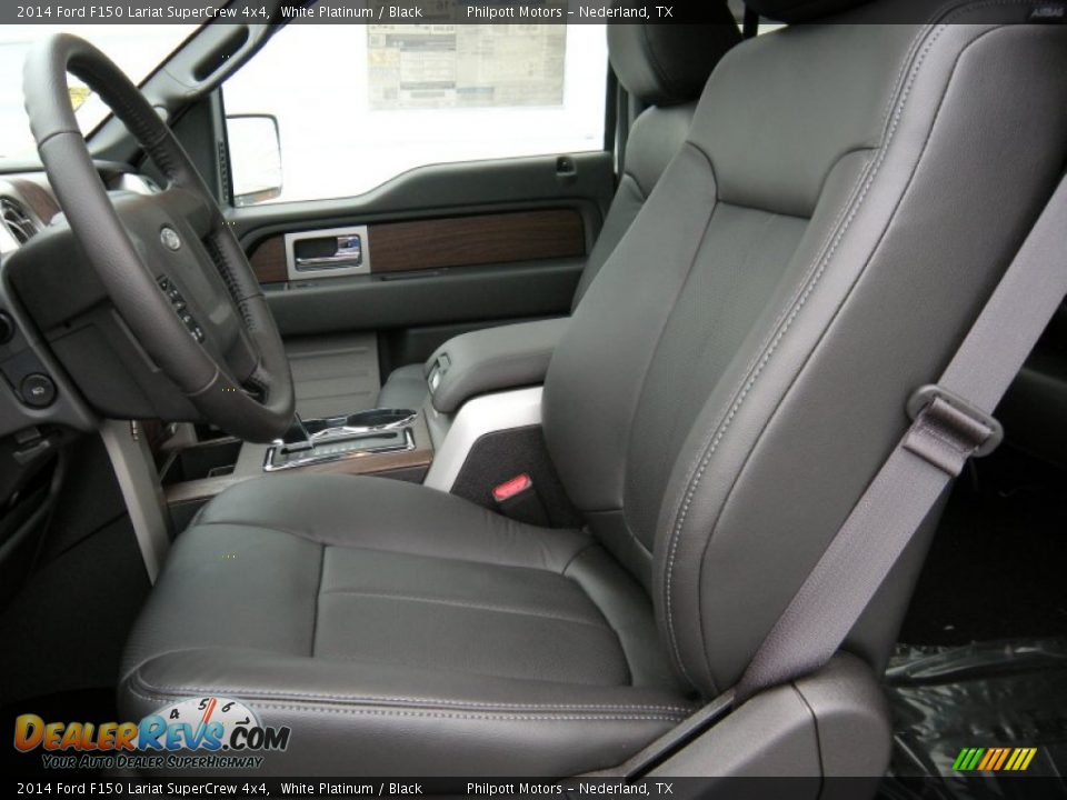 2014 Ford F150 Lariat SuperCrew 4x4 White Platinum / Black Photo #26