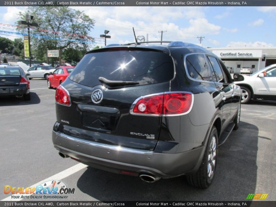 2011 Buick Enclave CXL AWD Carbon Black Metallic / Cashmere/Cocoa Photo #6