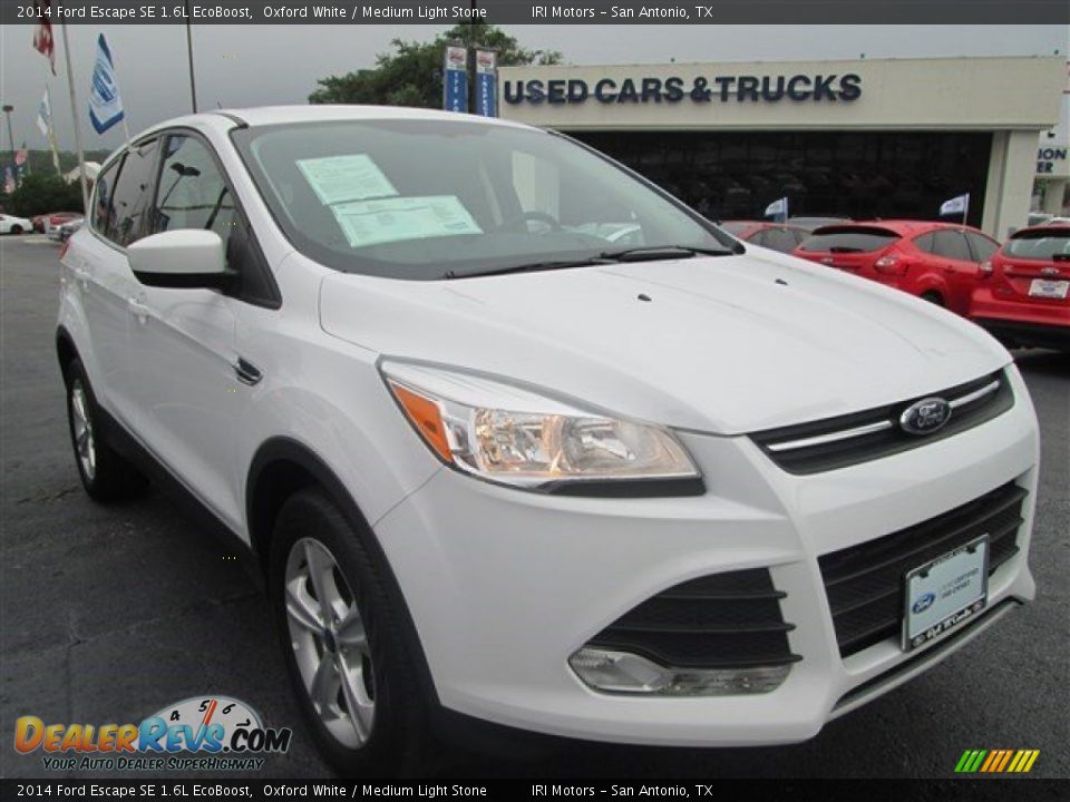 2014 Ford Escape SE 1.6L EcoBoost Oxford White / Medium Light Stone Photo #1