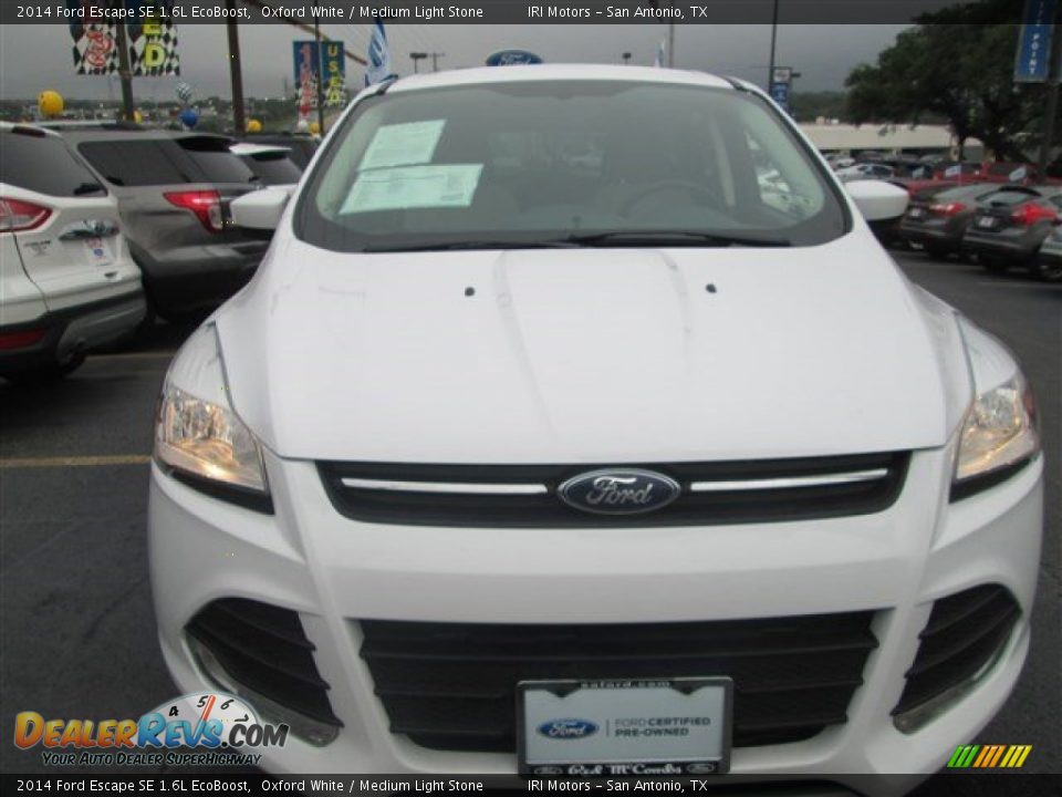 2014 Ford Escape SE 1.6L EcoBoost Oxford White / Medium Light Stone Photo #2