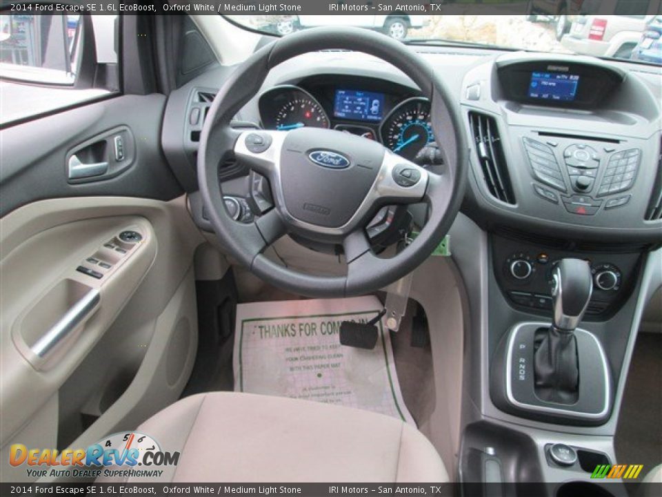 2014 Ford Escape SE 1.6L EcoBoost Oxford White / Medium Light Stone Photo #11