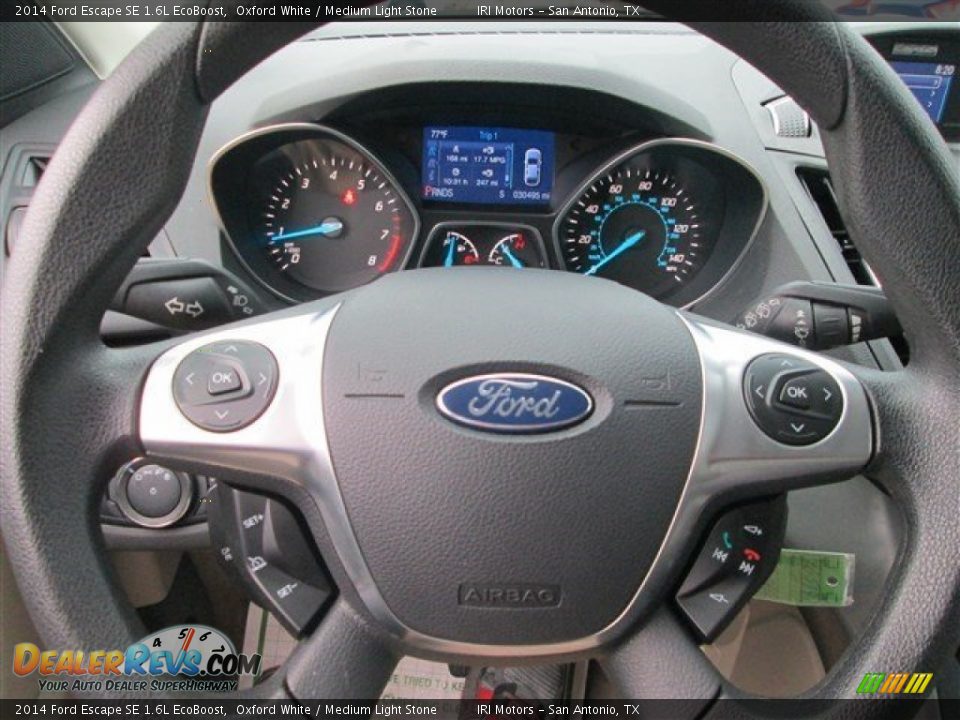 2014 Ford Escape SE 1.6L EcoBoost Oxford White / Medium Light Stone Photo #20