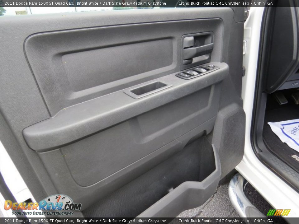 2011 Dodge Ram 1500 ST Quad Cab Bright White / Dark Slate Gray/Medium Graystone Photo #11