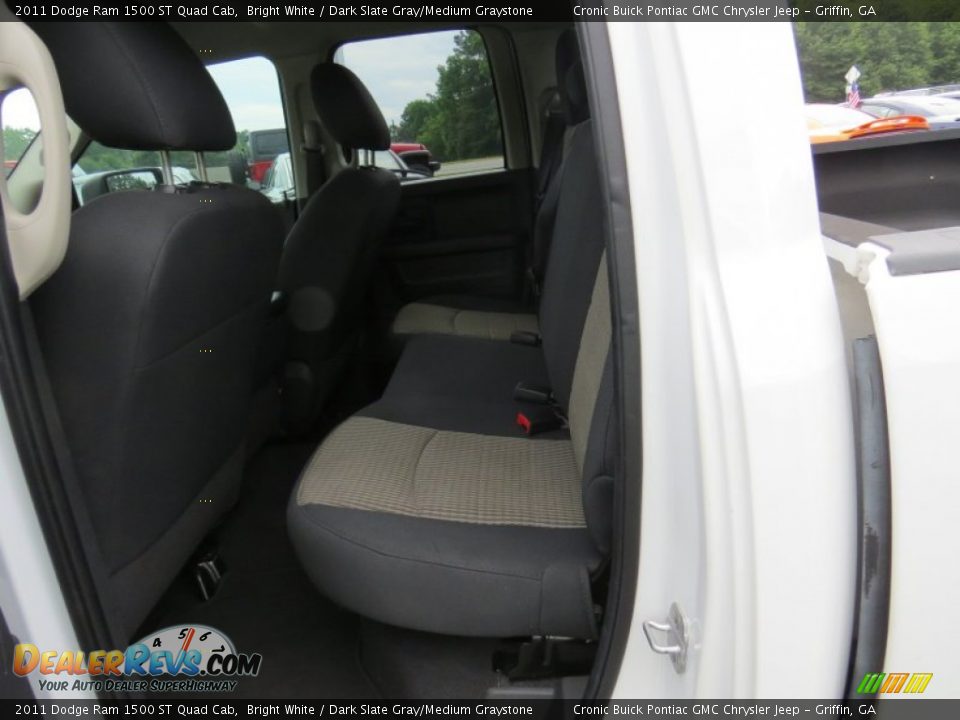 2011 Dodge Ram 1500 ST Quad Cab Bright White / Dark Slate Gray/Medium Graystone Photo #14