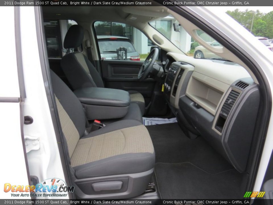 2011 Dodge Ram 1500 ST Quad Cab Bright White / Dark Slate Gray/Medium Graystone Photo #19