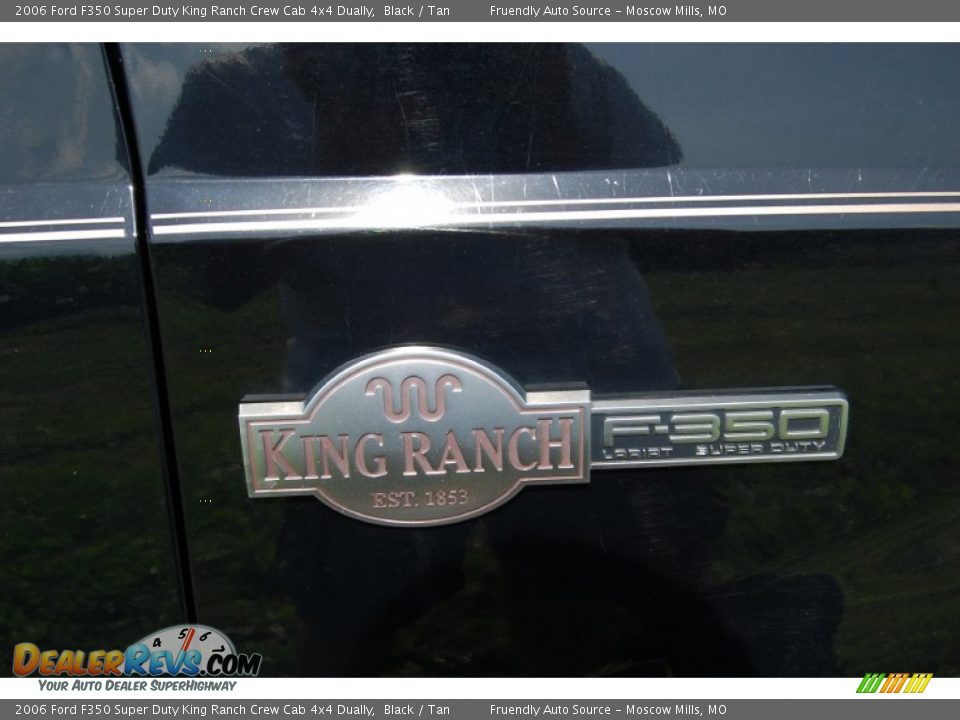 2006 Ford F350 Super Duty King Ranch Crew Cab 4x4 Dually Black / Tan Photo #35