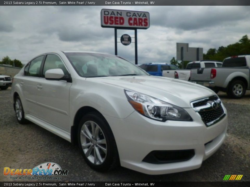 2013 Subaru Legacy 2.5i Premium Satin White Pearl / Ivory Photo #1