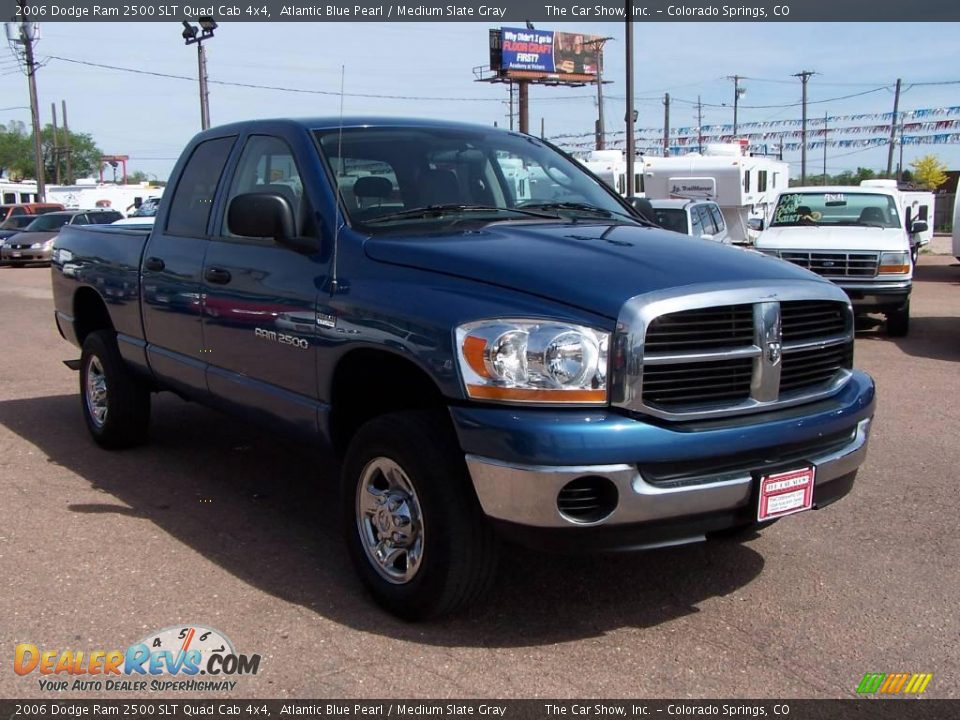 2006 Dodge Ram 2500 SLT Quad Cab 4x4 Atlantic Blue Pearl / Medium Slate Gray Photo #2