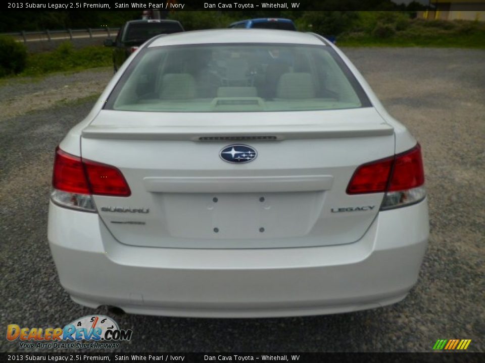2013 Subaru Legacy 2.5i Premium Satin White Pearl / Ivory Photo #6