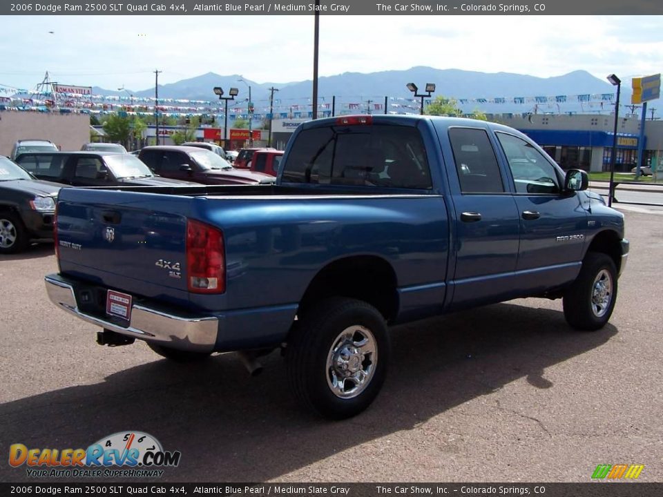 2006 Dodge Ram 2500 SLT Quad Cab 4x4 Atlantic Blue Pearl / Medium Slate Gray Photo #3