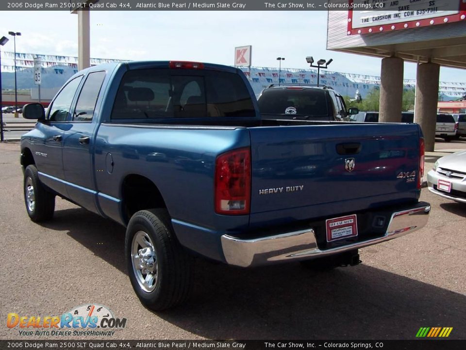 2006 Dodge Ram 2500 SLT Quad Cab 4x4 Atlantic Blue Pearl / Medium Slate Gray Photo #4