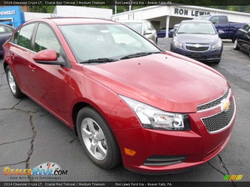 2014 Chevrolet Cruze LT Crystal Red Tintcoat / Medium Titanium Photo #2