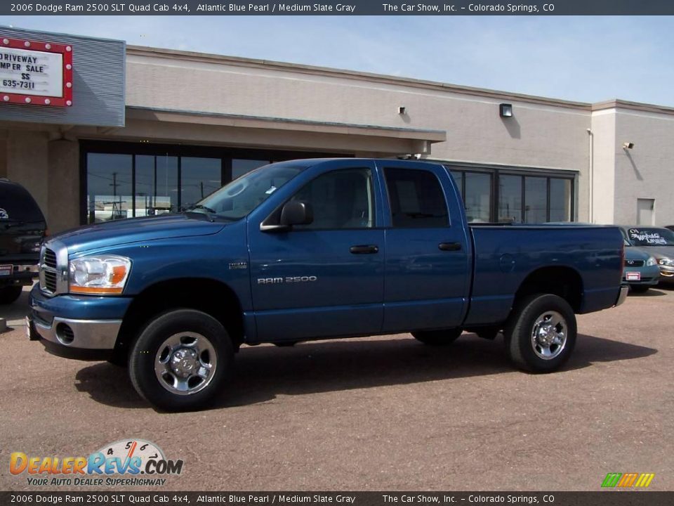 2006 Dodge Ram 2500 SLT Quad Cab 4x4 Atlantic Blue Pearl / Medium Slate Gray Photo #16