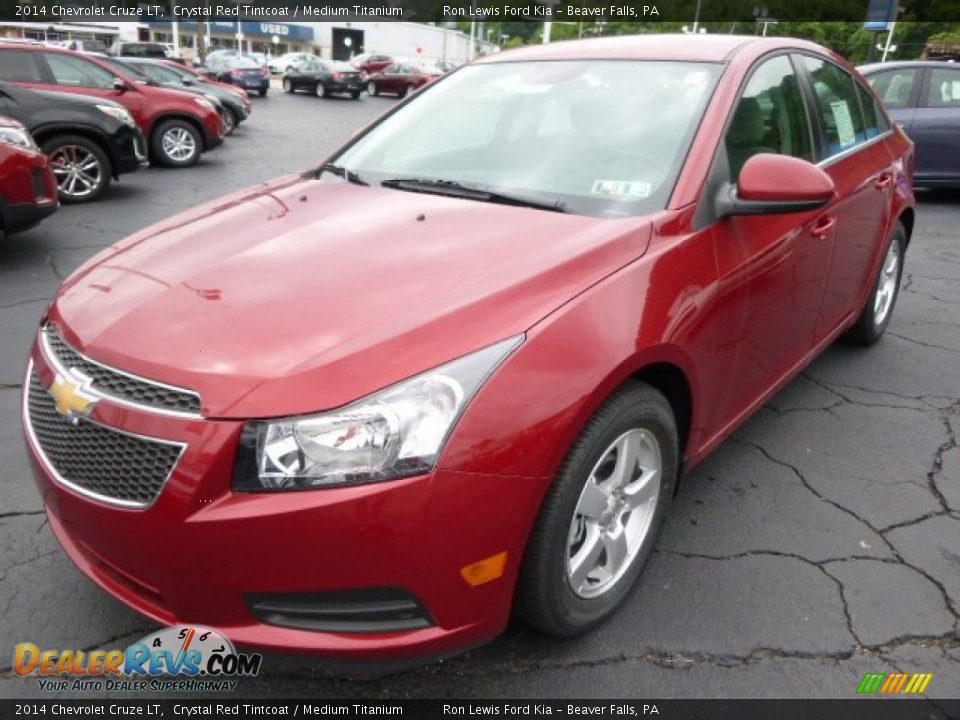 2014 Chevrolet Cruze LT Crystal Red Tintcoat / Medium Titanium Photo #4