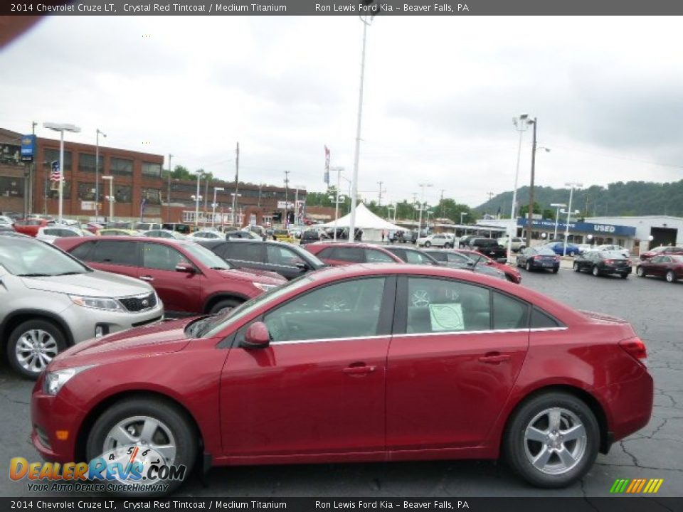 2014 Chevrolet Cruze LT Crystal Red Tintcoat / Medium Titanium Photo #5