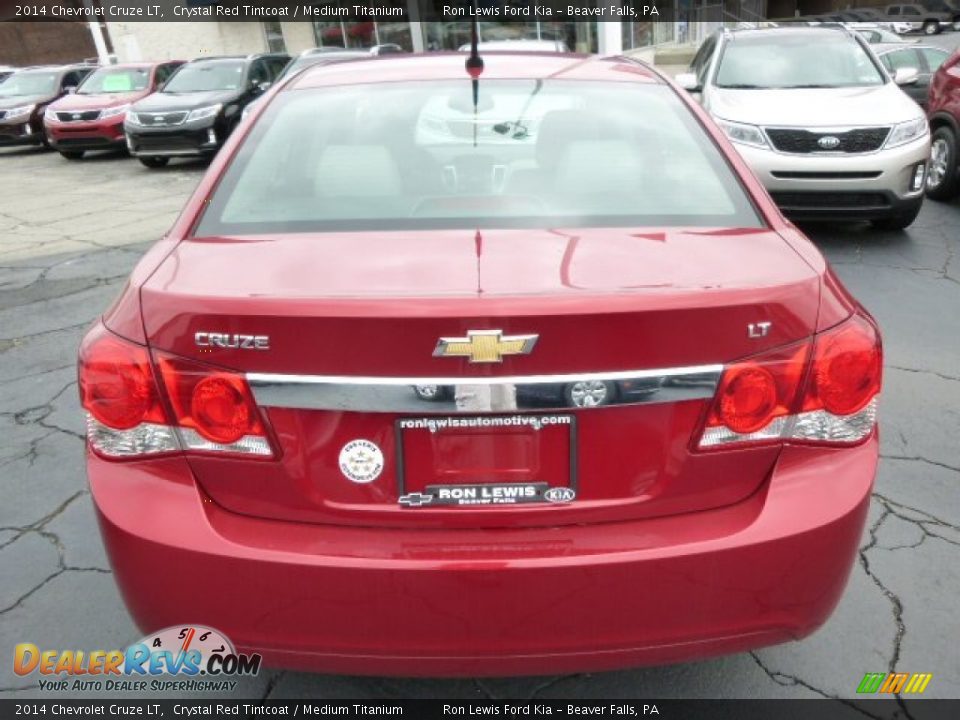 2014 Chevrolet Cruze LT Crystal Red Tintcoat / Medium Titanium Photo #7