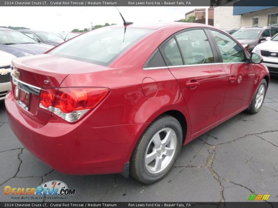2014 Chevrolet Cruze LT Crystal Red Tintcoat / Medium Titanium Photo #8