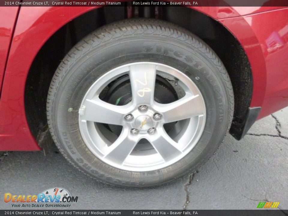 2014 Chevrolet Cruze LT Crystal Red Tintcoat / Medium Titanium Photo #9