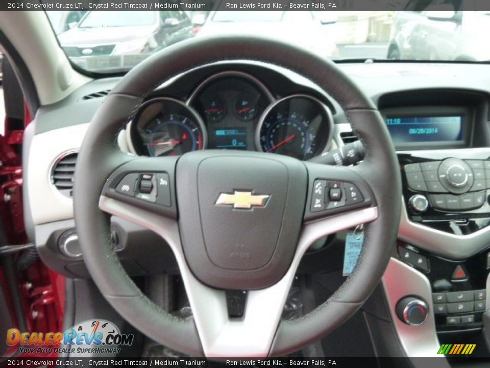 2014 Chevrolet Cruze LT Crystal Red Tintcoat / Medium Titanium Photo #19