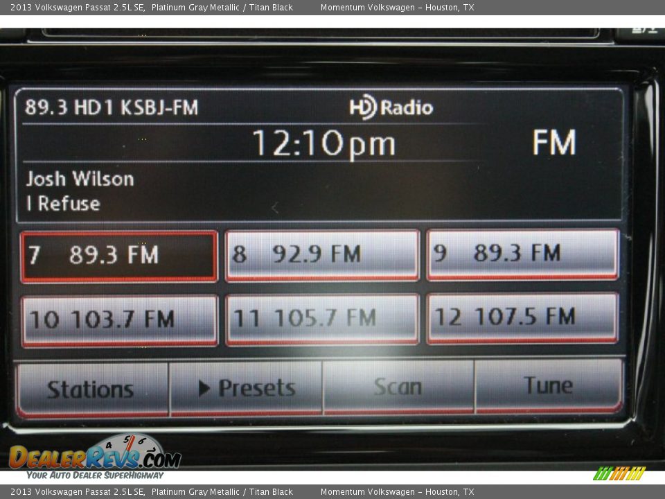 2013 Volkswagen Passat 2.5L SE Platinum Gray Metallic / Titan Black Photo #19