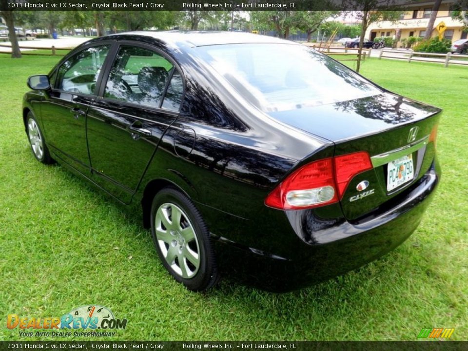 2011 Honda Civic LX Sedan Crystal Black Pearl / Gray Photo #5