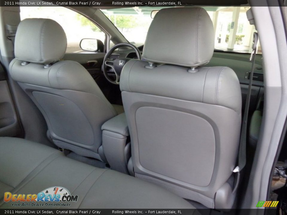 2011 Honda Civic LX Sedan Crystal Black Pearl / Gray Photo #8