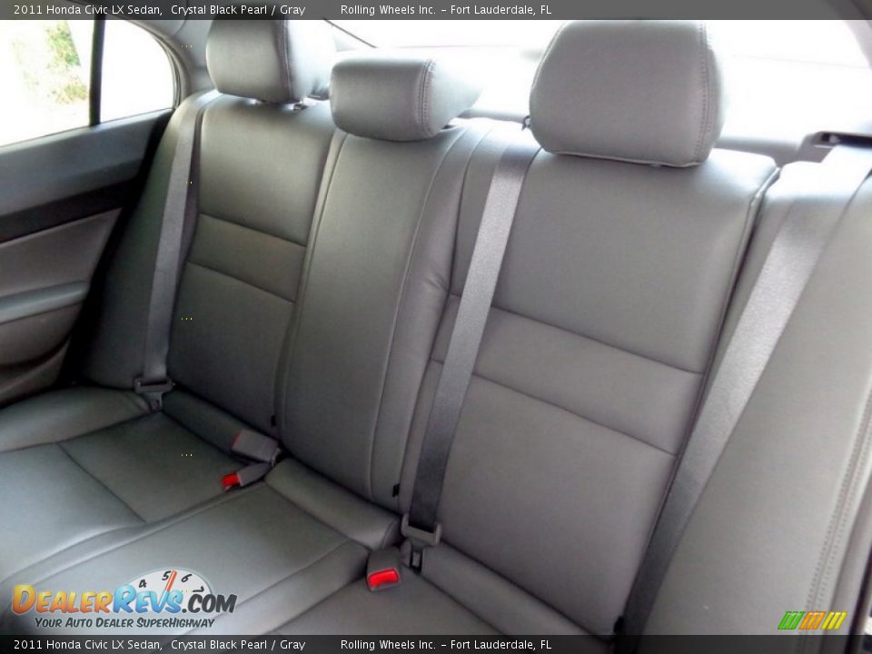 2011 Honda Civic LX Sedan Crystal Black Pearl / Gray Photo #10