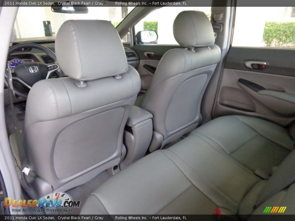 2011 Honda Civic LX Sedan Crystal Black Pearl / Gray Photo #12