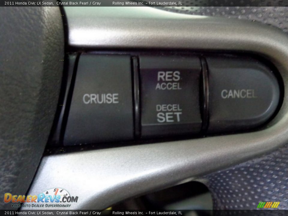 2011 Honda Civic LX Sedan Crystal Black Pearl / Gray Photo #14