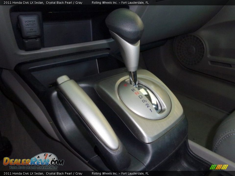 2011 Honda Civic LX Sedan Crystal Black Pearl / Gray Photo #16