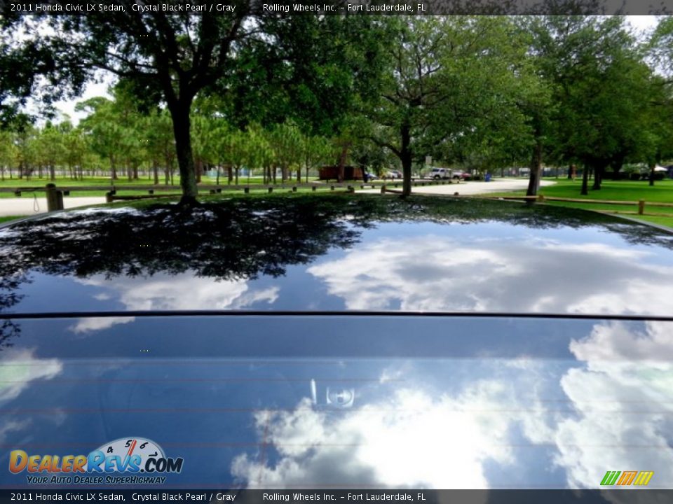 2011 Honda Civic LX Sedan Crystal Black Pearl / Gray Photo #17