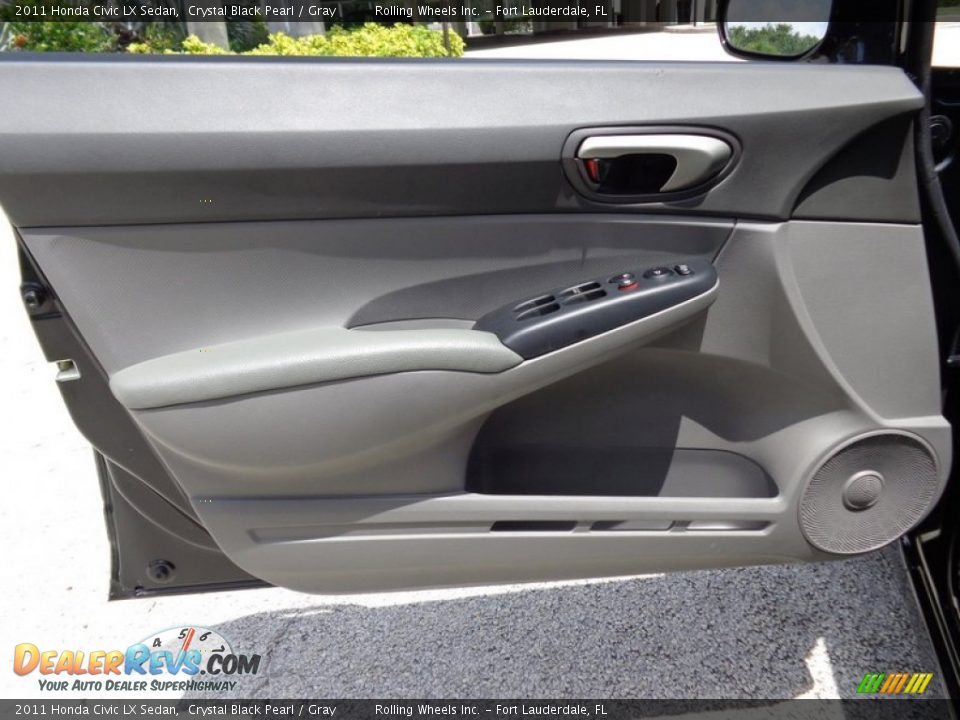 2011 Honda Civic LX Sedan Crystal Black Pearl / Gray Photo #18