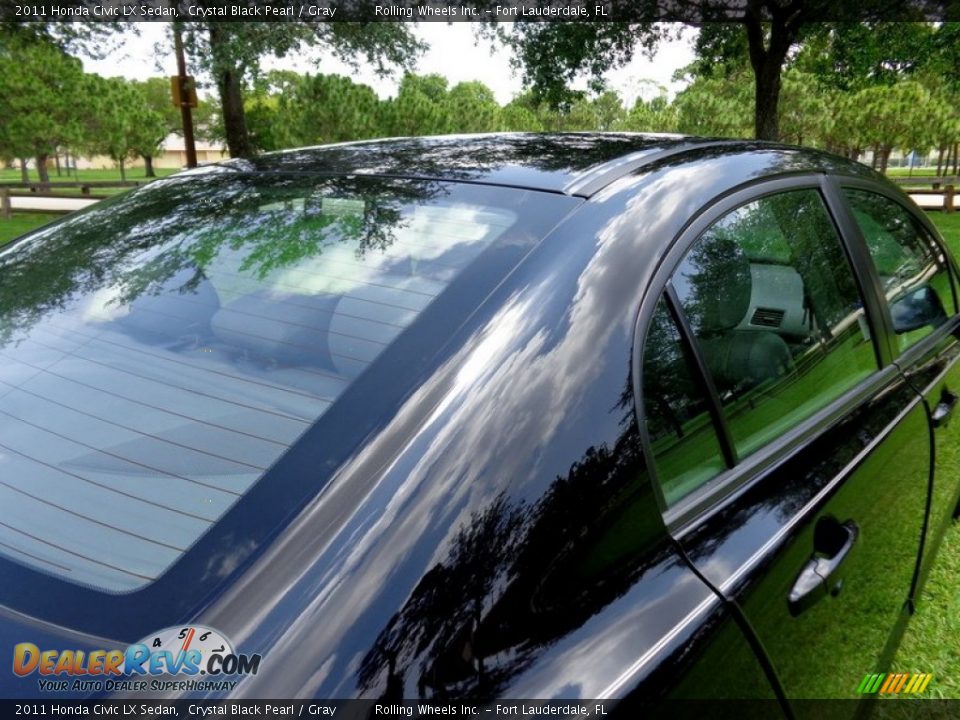 2011 Honda Civic LX Sedan Crystal Black Pearl / Gray Photo #19